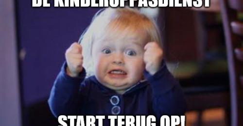 De Kinderoppasdienst start terug op!